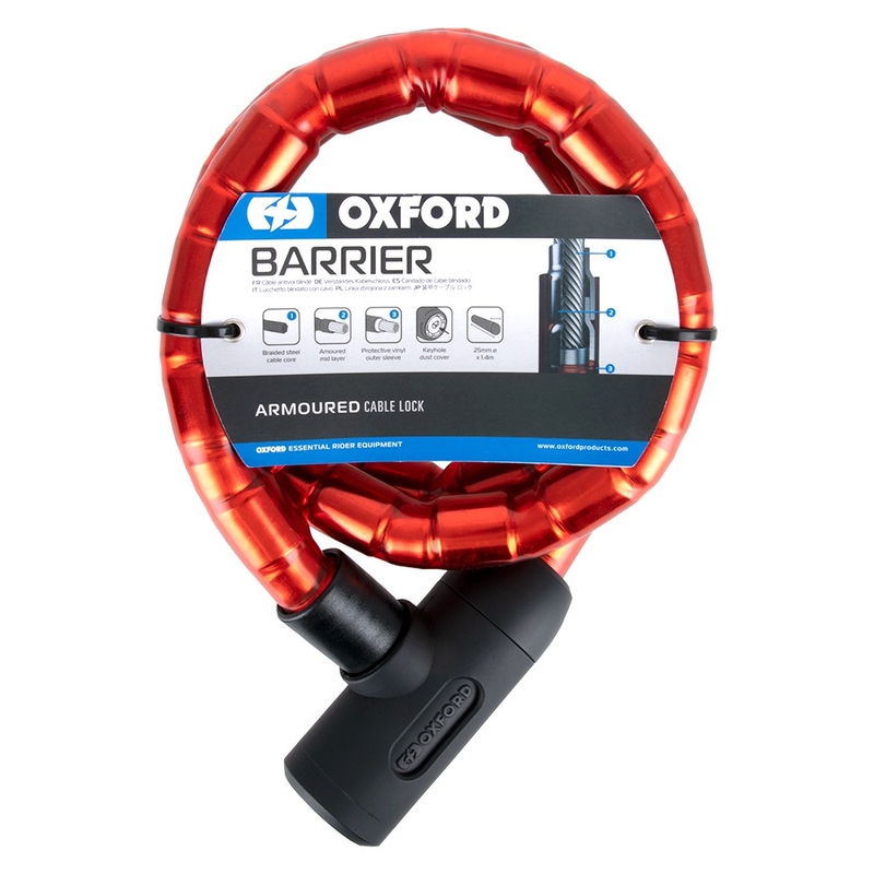 Oxford Barriere-Schloss 1,4 m rot