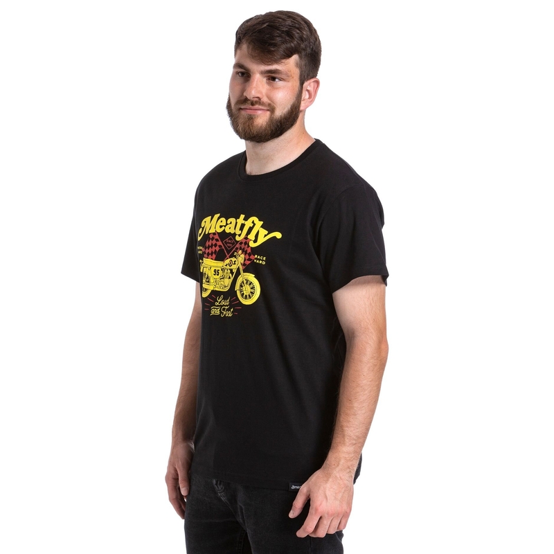 T-shirt Meatfly Loud And Fast schwarz Ausverkauf