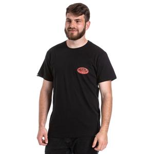 T-shirt Meatfly Ride Till Death orange und schwarz Ausverkauf