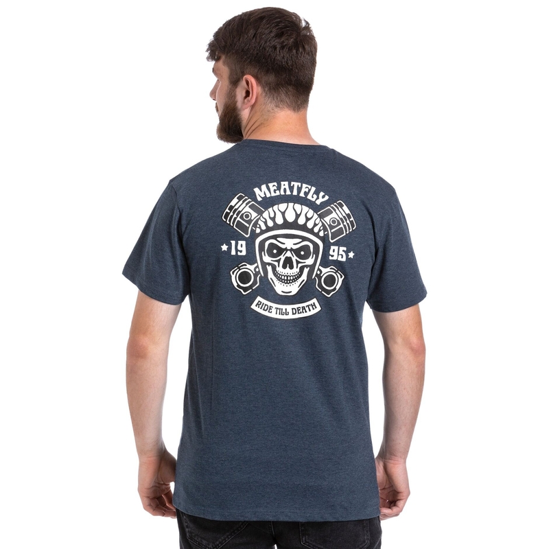 T-shirt Meatfly Ride Till Death dunkelblau