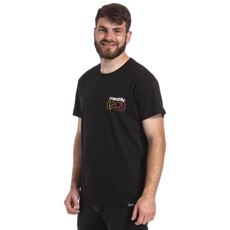 T-shirt Meatfly Marmi schwarz Ausverkauf