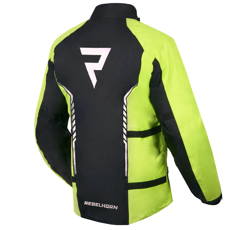 Moto Regenjacke Rebelhorn Patrol fluo gelb-schwarz