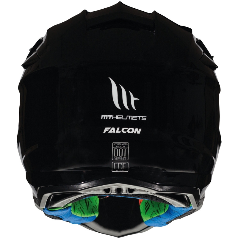 MT Falcon Solid Motocross-Helm Schwarz