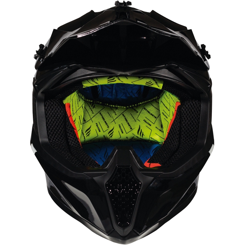 MT Falcon Solid Motocross-Helm Schwarz
