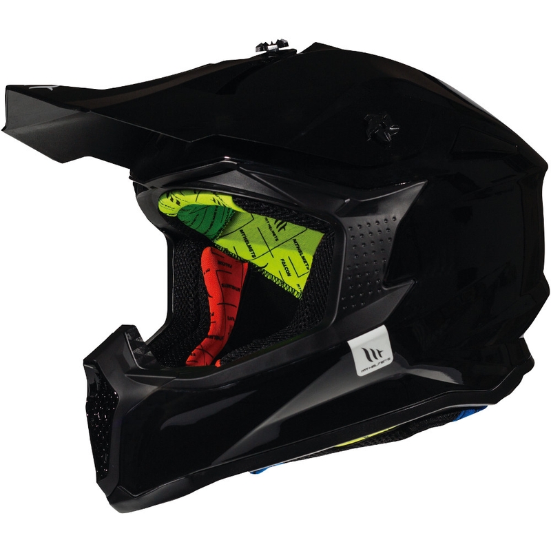 MT Falcon Solid Motocross-Helm Schwarz