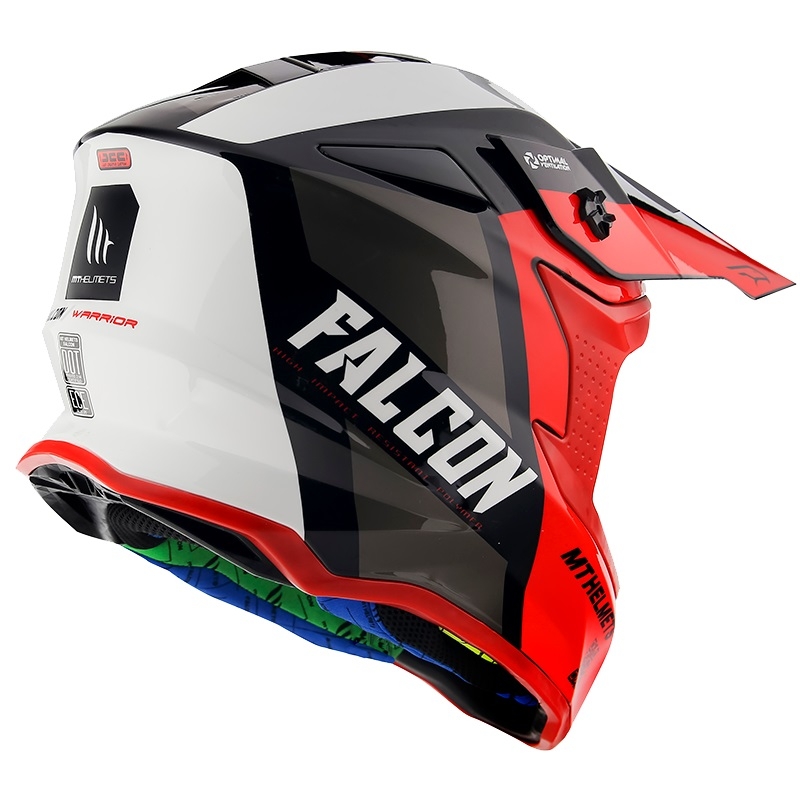 MT Falcon Warrior Motocross-Helm Rot