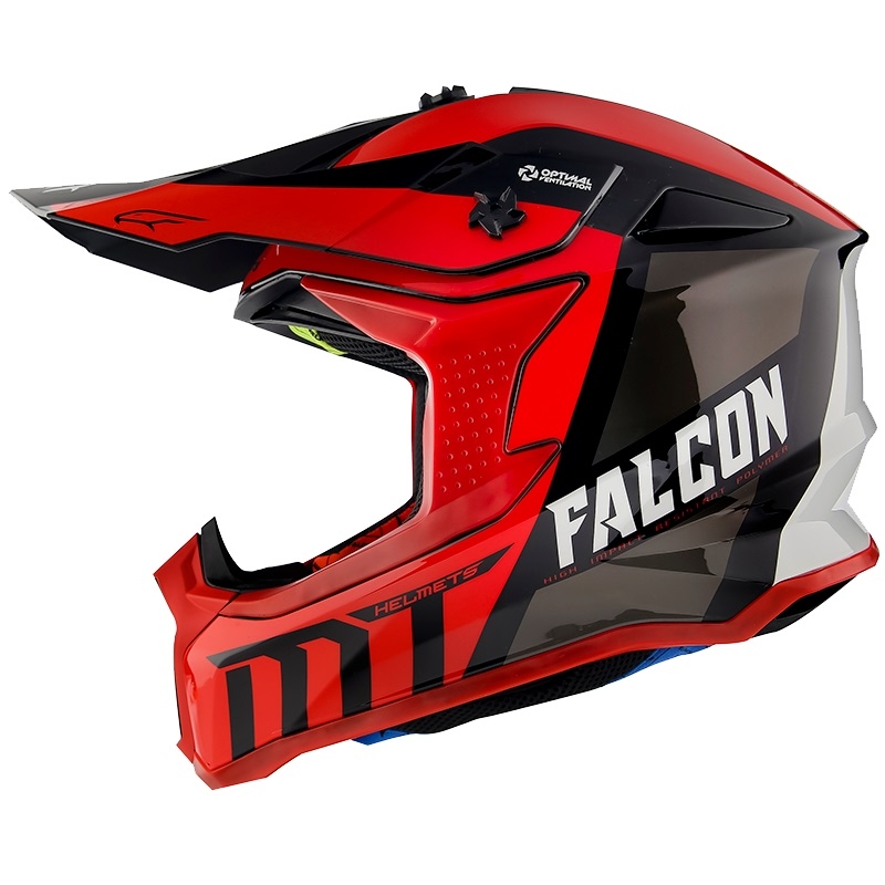 MT Falcon Warrior Motocross-Helm Rot