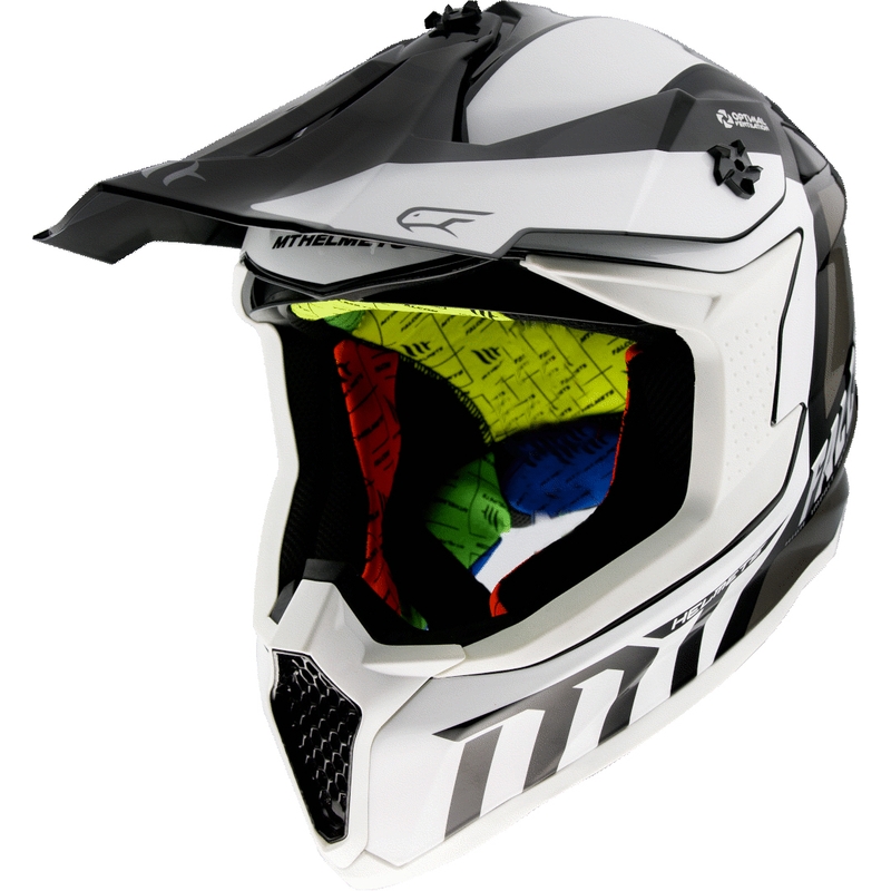 MT Falcon Warrior Motocross Helm weiß-schwarz