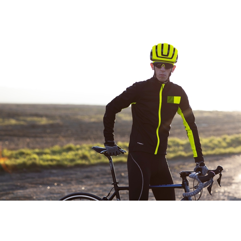 FORCE Frost schwarz-fluo Fahrradjacke Ausverkauf