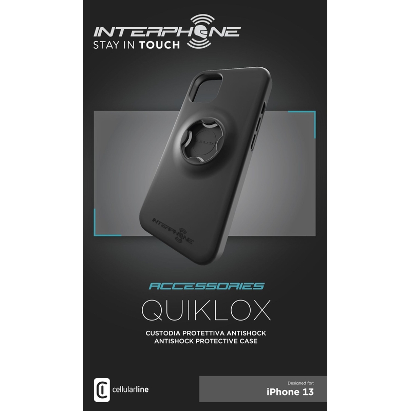 Schutzhülle Interphone QUIKLOX für Apple iPhone 13 Pro schwarz