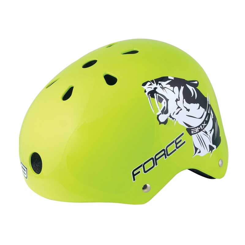 Radfahrerhelm FORCE BMX fluo gelb Ausverkauf