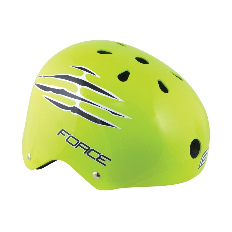 Radfahrerhelm FORCE BMX fluo gelb Ausverkauf