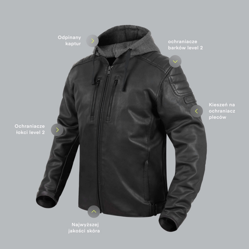 Rebelhorn Impala Motorradjacke perforiert schwarz