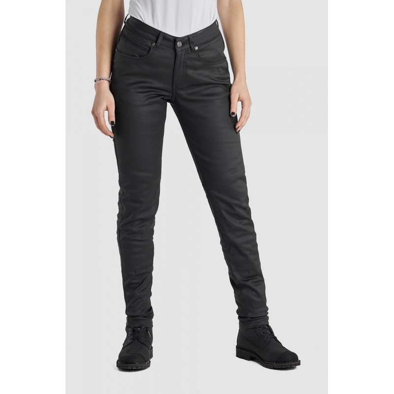 Damen Motorradjeans PANDO MOTO Lorica Kev 02 schwarz Ausverkauf