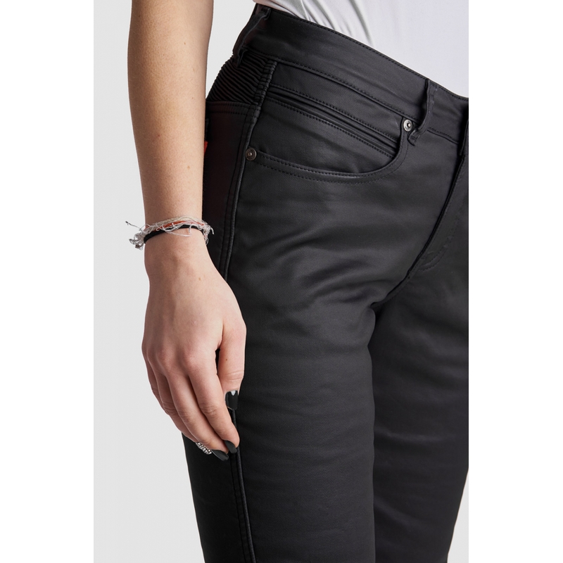 Damen Motorradjeans PANDO MOTO Lorica Kev 02 schwarz Ausverkauf