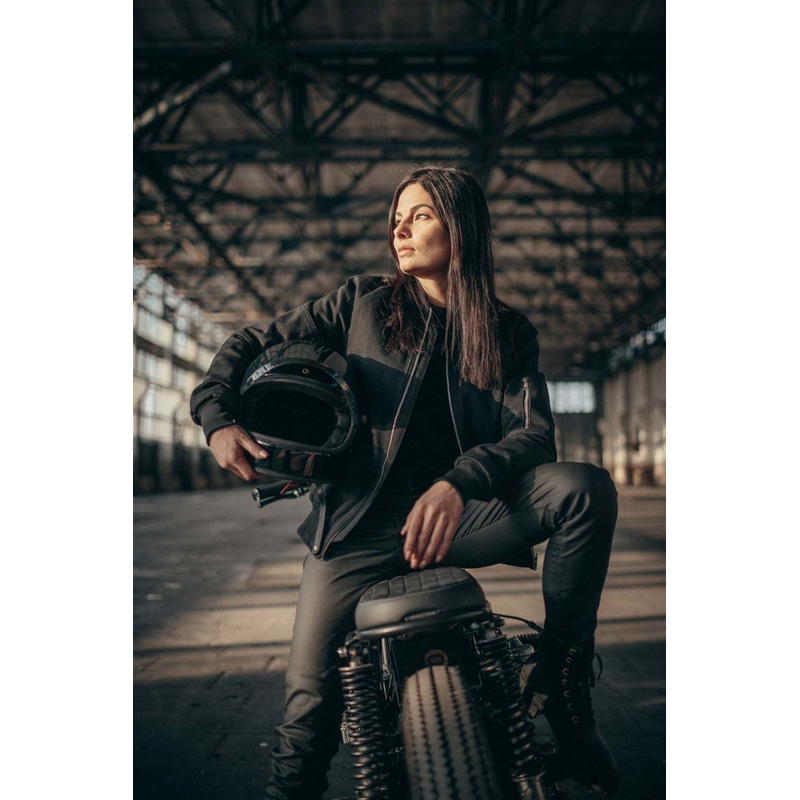 Damen Motorradjeans PANDO MOTO Lorica Kev 02 schwarz Ausverkauf