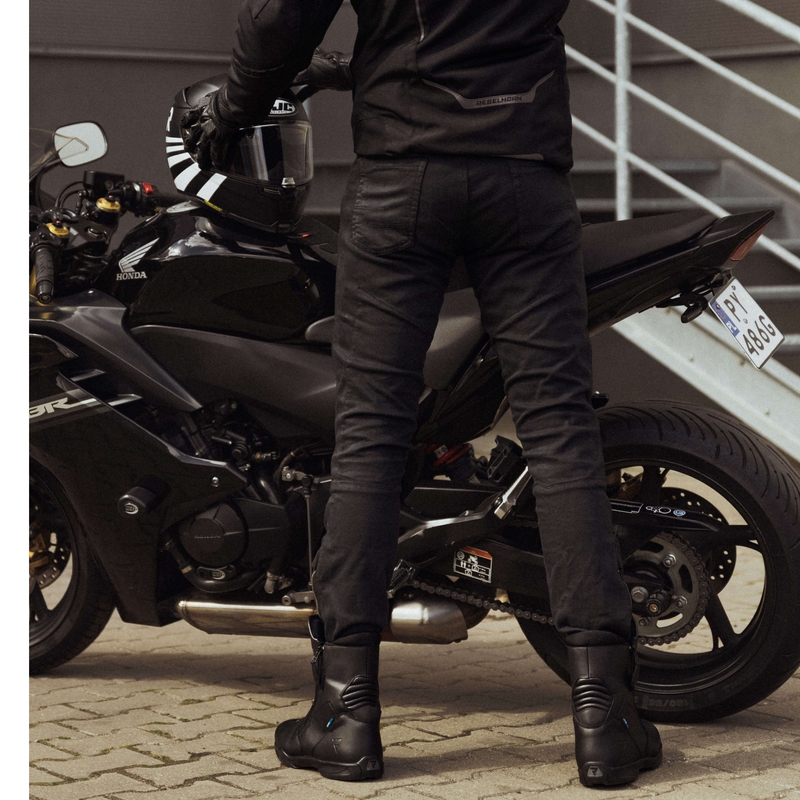 Rebelhorn Hawk III Schwarze Motorradjeans Ausverkauf