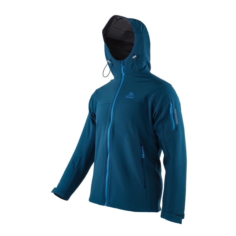 Herren Softshelljacke Pelliot Trekking blau Ausverkauf