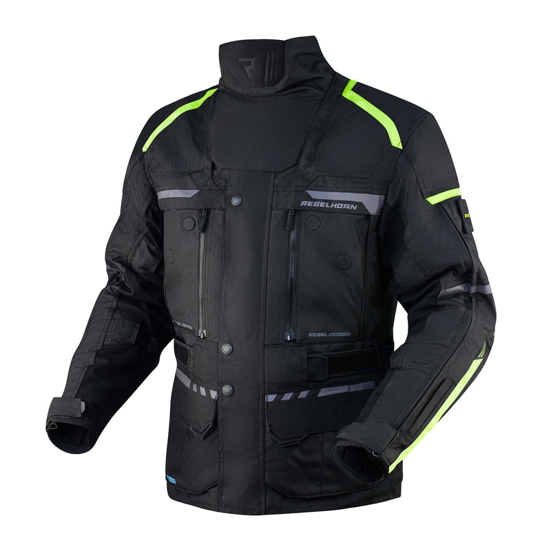 Rebelhorn Cubby IV schwarz-fluorgelbe Motorradjacke