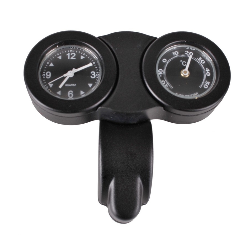 Uhr mit Thermometer am Lenker R-TOOL schwarz