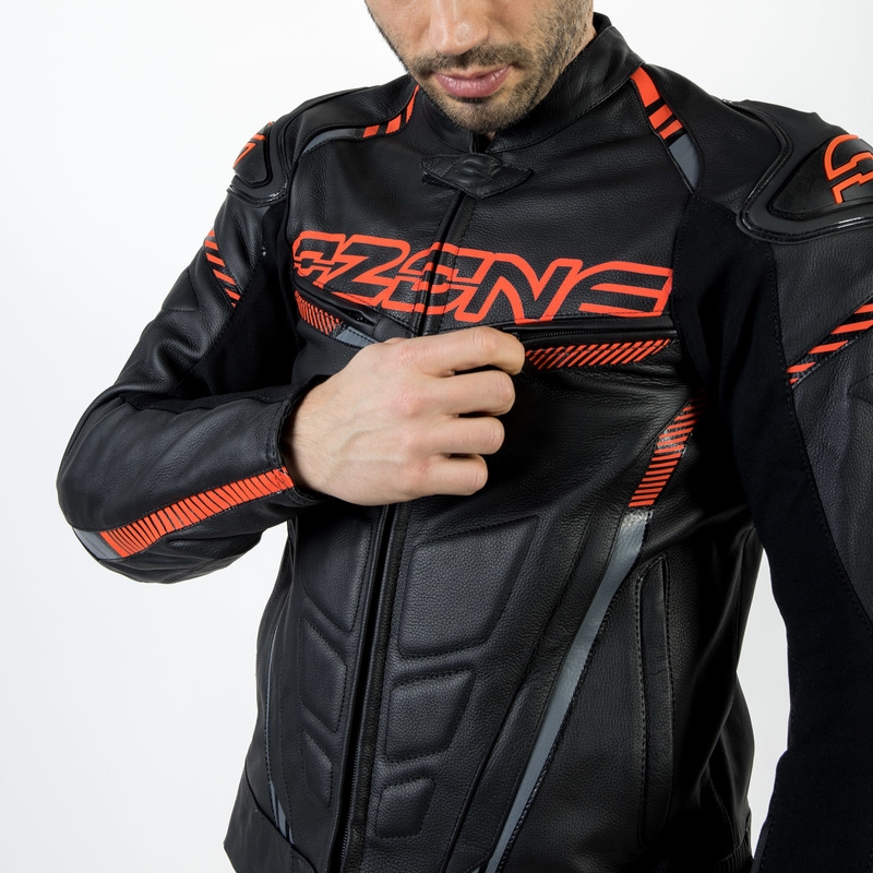 Motorradjacke Ozone RS600 schwarz-orange Ausverkauf
