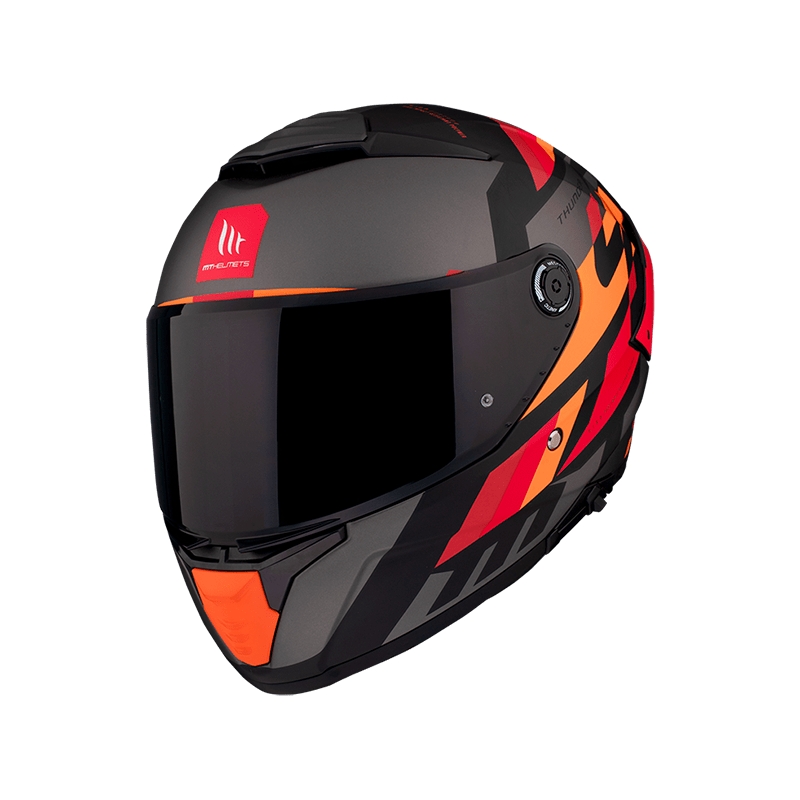 MT FF118SV Thunder 4 SV ERGO B15 grau-orange-roter Integral-Motorradhelm