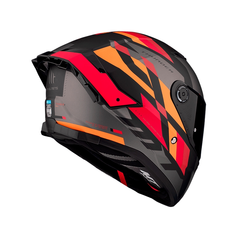MT FF118SV Thunder 4 SV ERGO B15 grau-orange-roter Integral-Motorradhelm