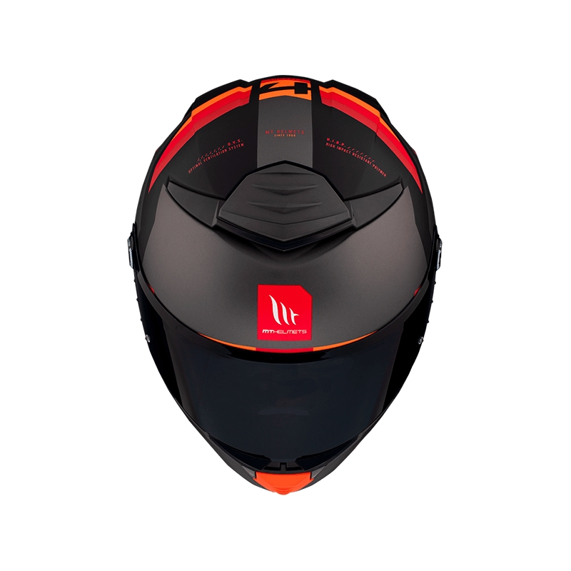 MT FF118SV Thunder 4 SV ERGO B15 grau-orange-roter Integral-Motorradhelm