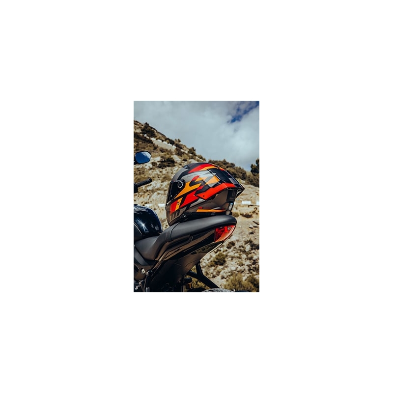 MT FF118SV Thunder 4 SV ERGO B15 grau-orange-roter Integral-Motorradhelm