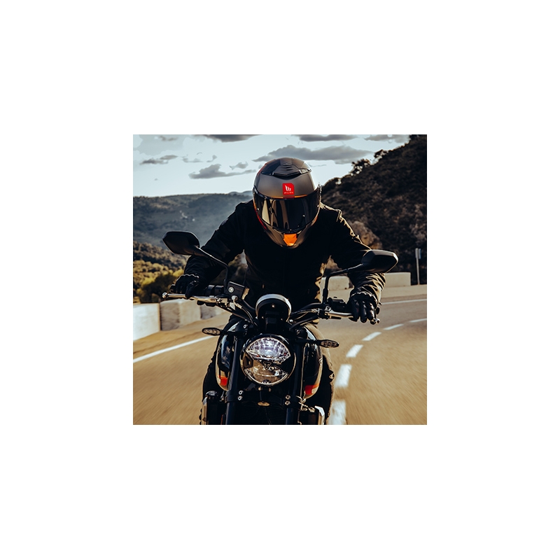 MT FF118SV Thunder 4 SV ERGO B15 grau-orange-roter Integral-Motorradhelm