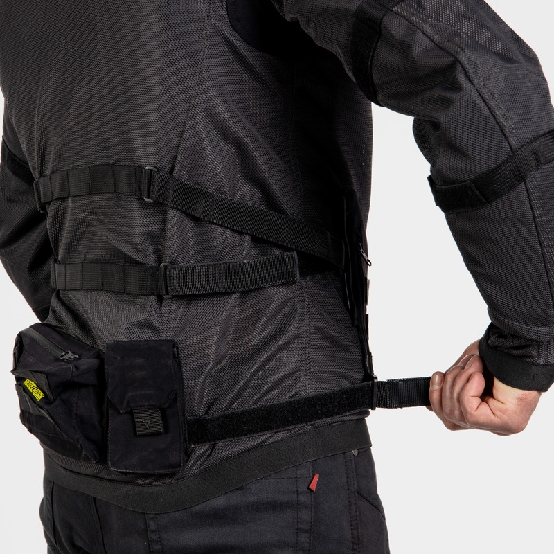 Motorradjacke Rebelhorn Brutale schwarz-fluo gelb