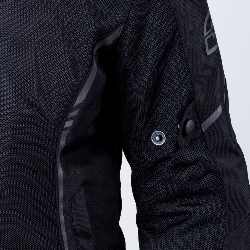 Ozone Jet II Schwarze Motorradjacke für Frauen Ausverkauf