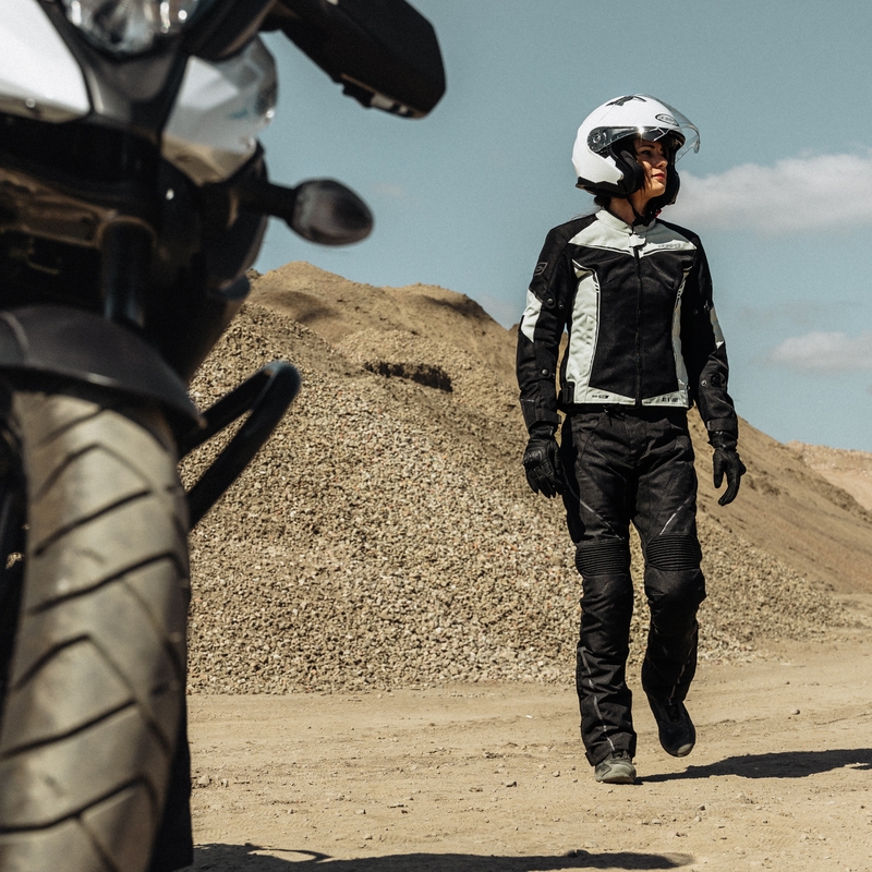 Ozone Jet II Schwarze Motorradhosen für Frauen Ausverkauf