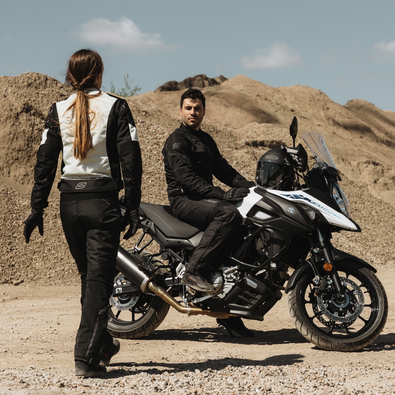 Ozone Jet II Schwarze Motorradhosen für Frauen Ausverkauf