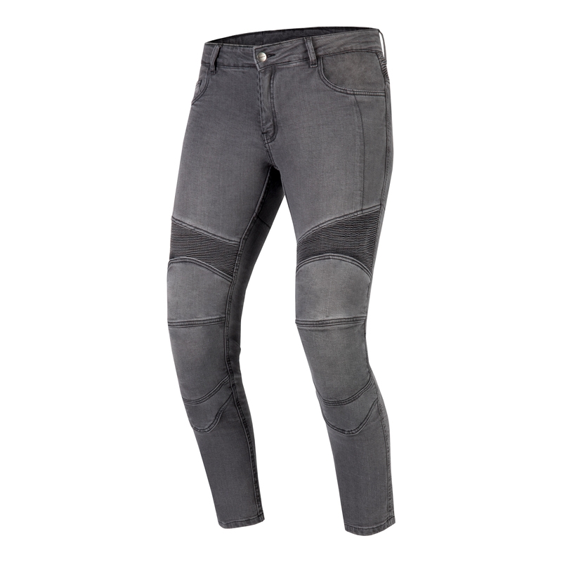 Ozone Roxy Washed Black Motorradjeans für Frauen Ausverkauf