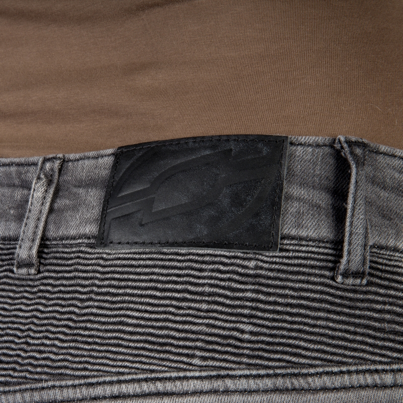 Ozone Roxy Washed Black Motorradjeans für Frauen Ausverkauf