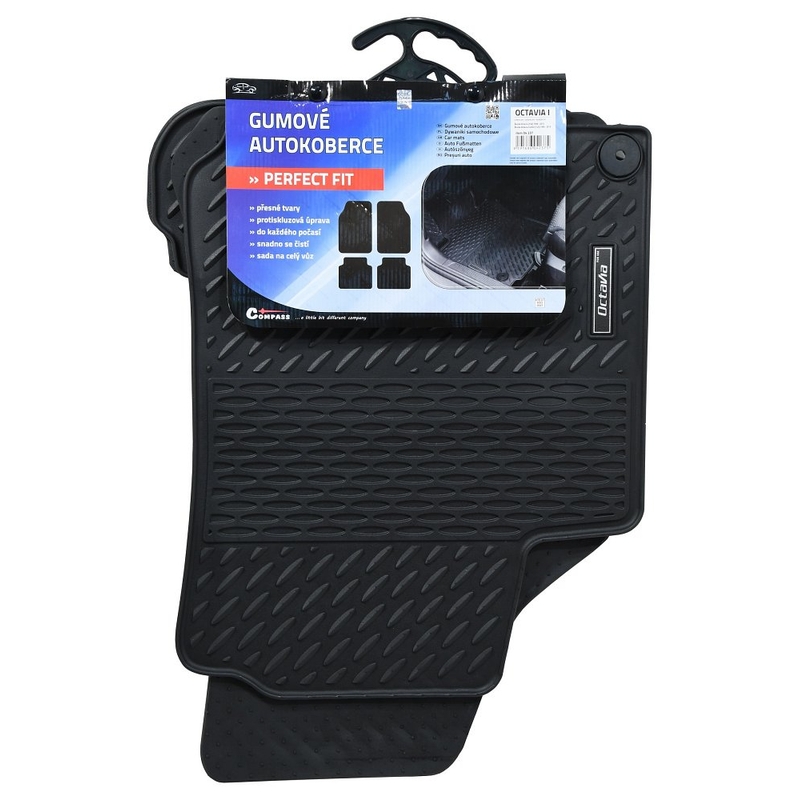 Gummiteppiche PERFECT FIT 4er-Satz OCTAVIA I mit Fixierung