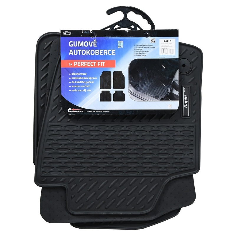 Gummiteppiche PERFECT FIT Satz 4St. RAPID mit Fixierung