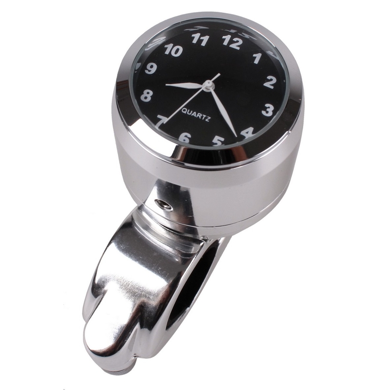 Moto-Uhr mit schwarzem Zifferblatt