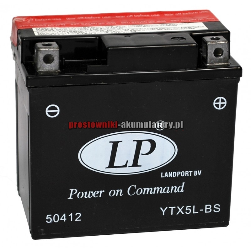 Landport YTX5L-BS wartungsfreie Batterie, 12V 4Ah