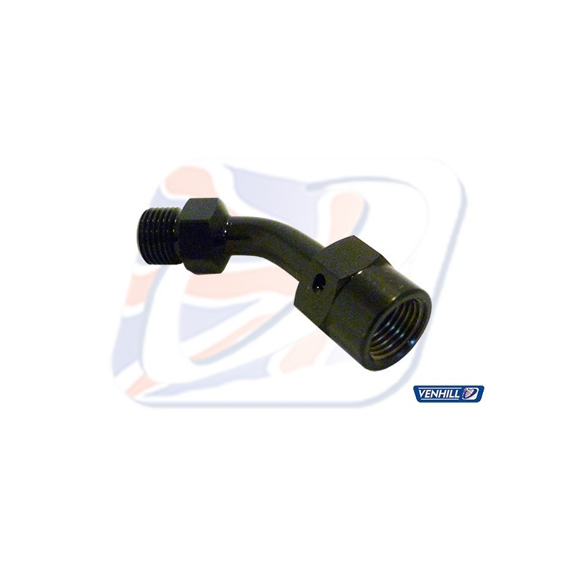 Swivel joint Venhill POWERHOSEPLUS 45 deg 1/8TH BSP schwarz