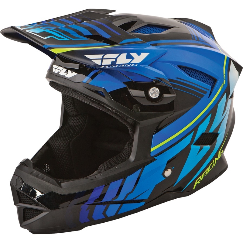 Motocross Helm FLY Racing DEFAULT - USA schwarz-blau