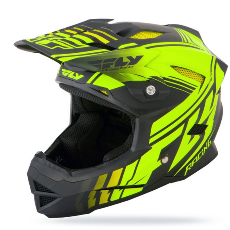 Motocross Helm FLY Racing DEFAULT - USA schwarz-fluo gelb