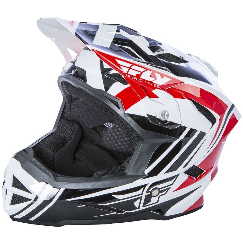 Motocross Helm FLY Racing DEFAULT - USA rot-schwarz-weiß