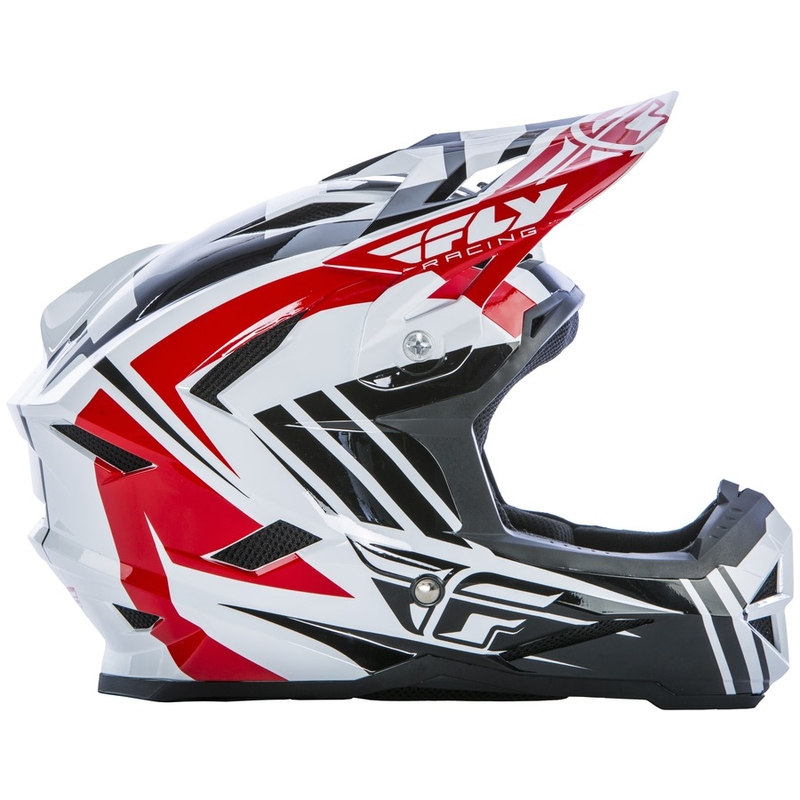 Motocross Helm FLY Racing DEFAULT - USA rot-schwarz-weiß