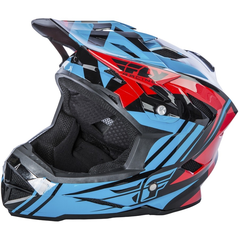 Motocross Helm FLY Racing DEFAULT - USA blau-rot