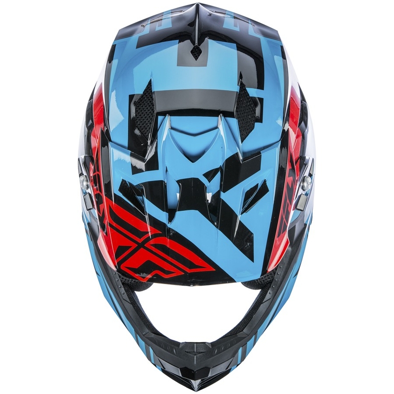Motocross Helm FLY Racing DEFAULT - USA blau-rot