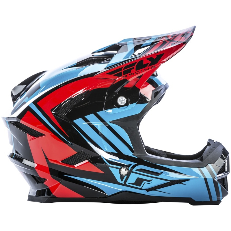 Motocross Helm FLY Racing DEFAULT - USA blau-rot
