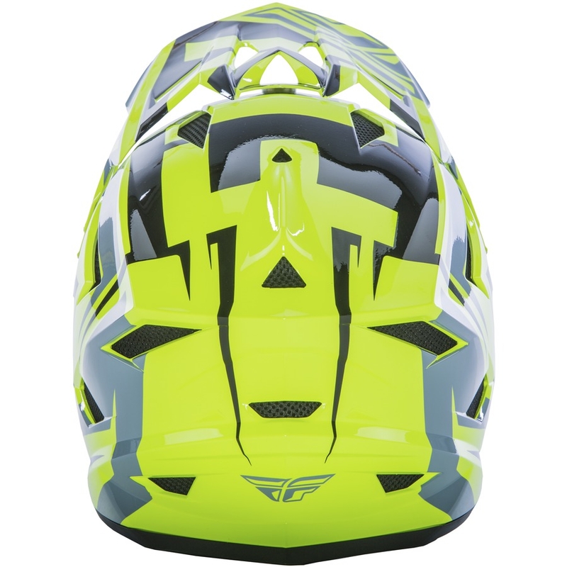 Motocross Helm FLY Racing DEFAULT - USA fluo gelb-schwarz
