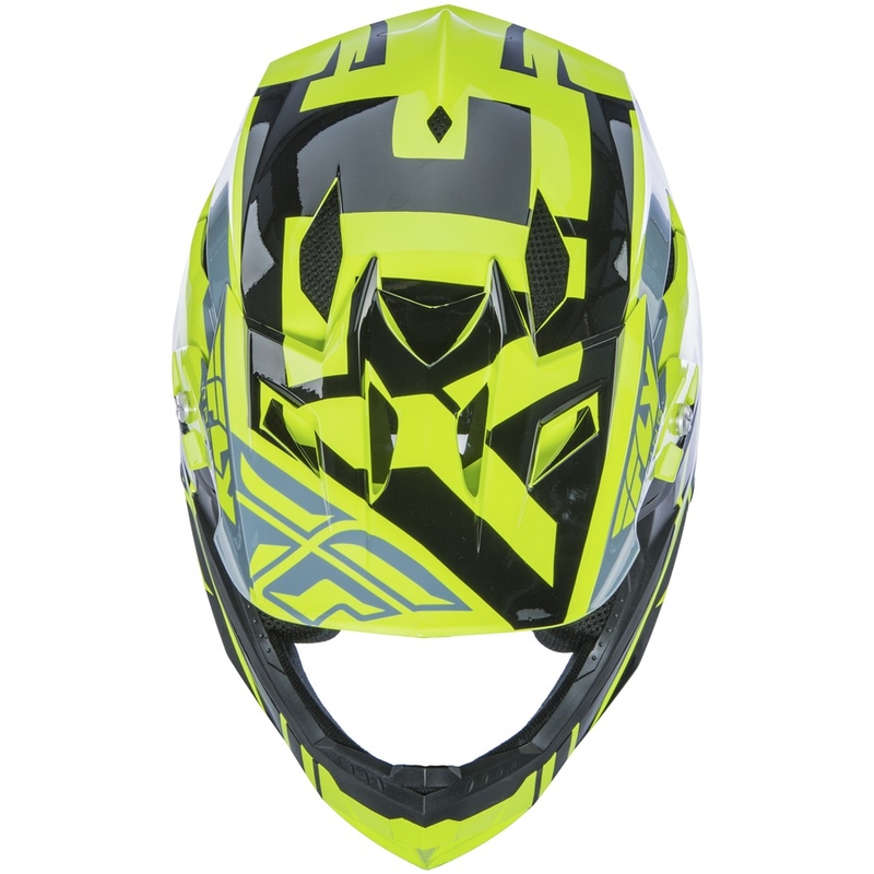 Motocross Helm FLY Racing DEFAULT - USA fluo gelb-schwarz